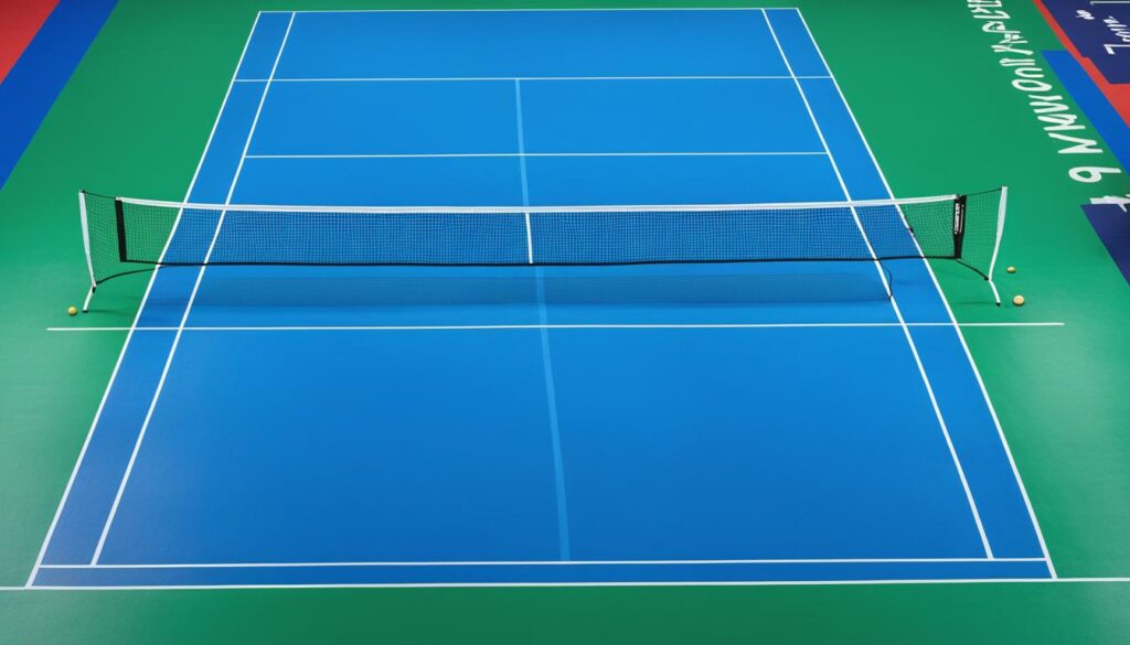 synthetic badminton court