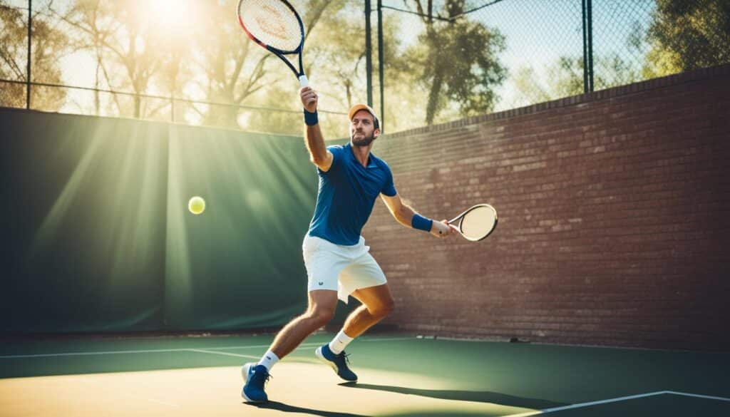 Solo Tennis Practice Image
