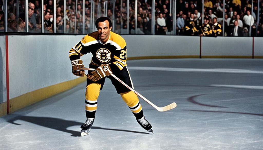 Willie O'Ree with the Boston Bruins
