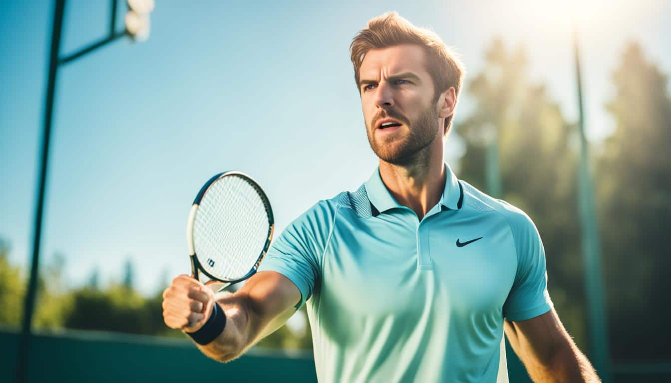 Tennis player warm-up